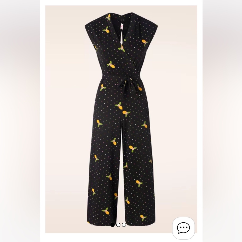 Black Jumpsuit with Yellow Accents